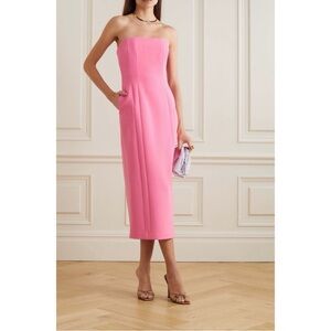 Pink Midi Sheath Dress with Slit for Cocktail